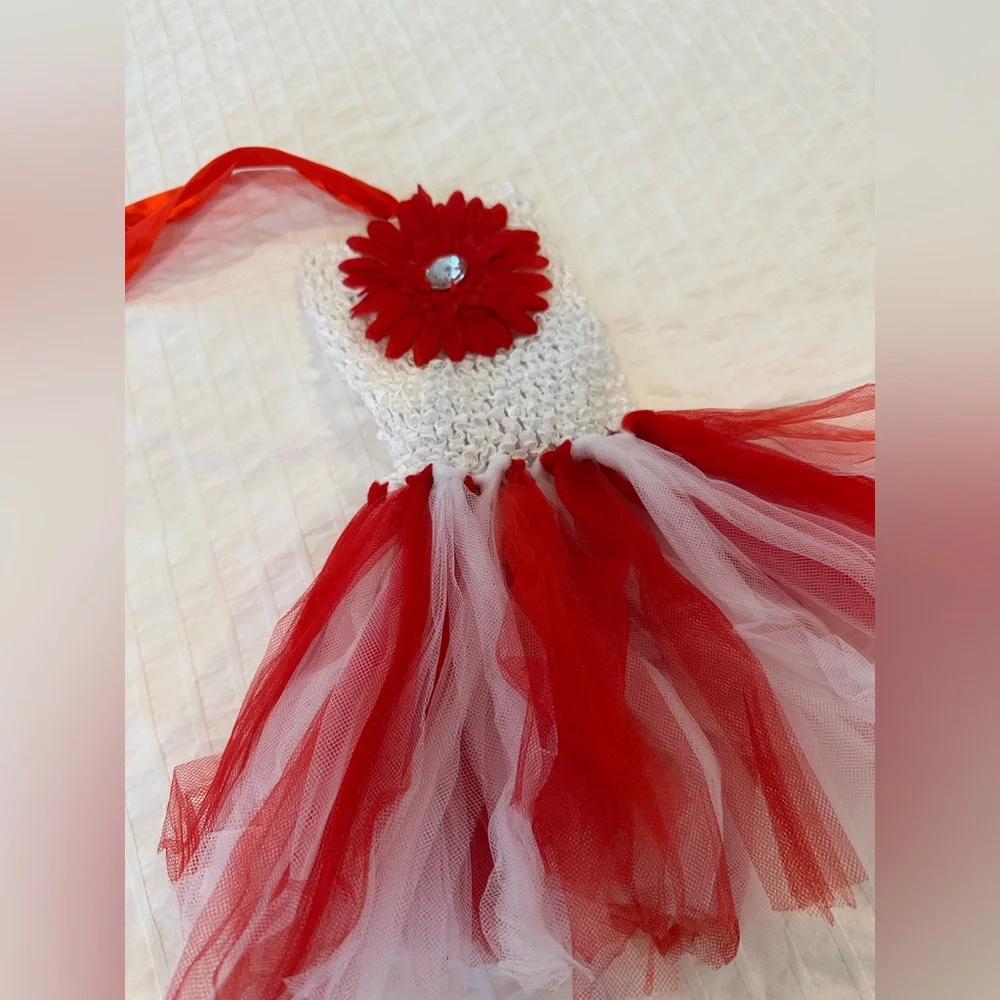 Red and white tutu dress size Newborn